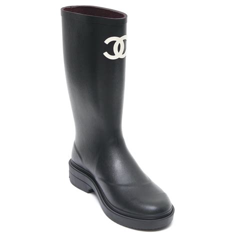 botte caoutchouc chanel|chanel high boots sale.